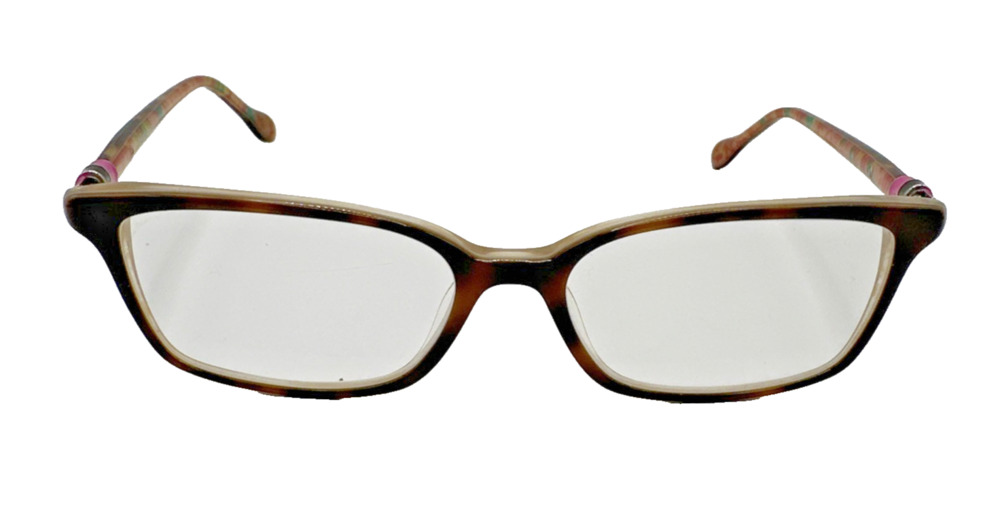 Lily Pulitzer Eyeglass Frames Womens Fulton Tortoise Cream Glasses 52 [] 16-135